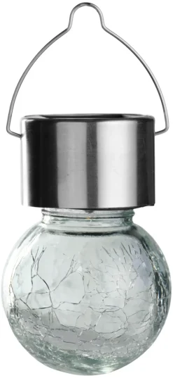 Lys & Hagedekorasjoner|Solcellelamper^Garden Solcellepære glass/metall Ø6 cm 3-pk. - ® Sølv