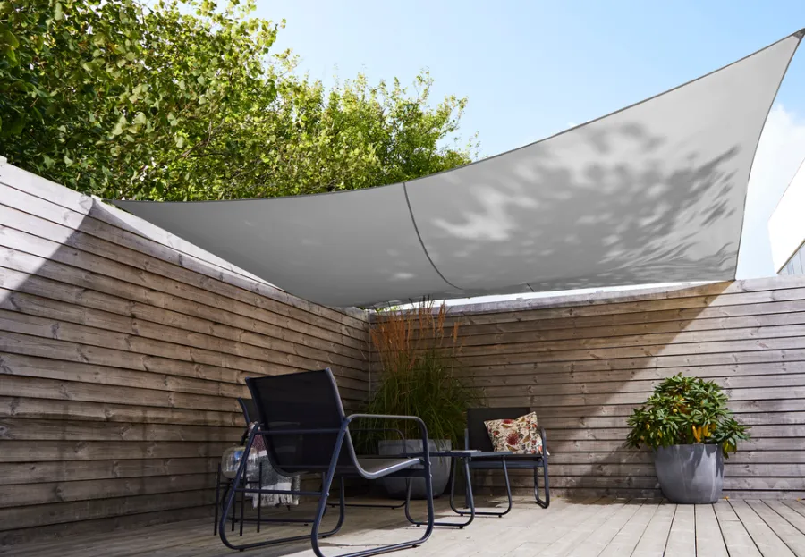Sesongavslutning|Parasoller Og Markiser^Sunlife Solseil Alba firkantet 3,6 x 3,6 meter - ® Grå