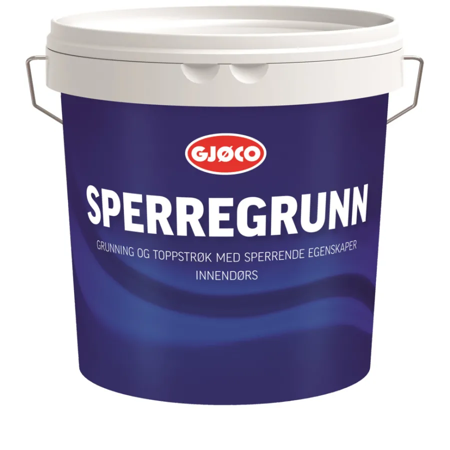 Grunning^Gjøco Sperregrunn hvit base 2,7 liter - Hvit base. kan blandes i lyse farger