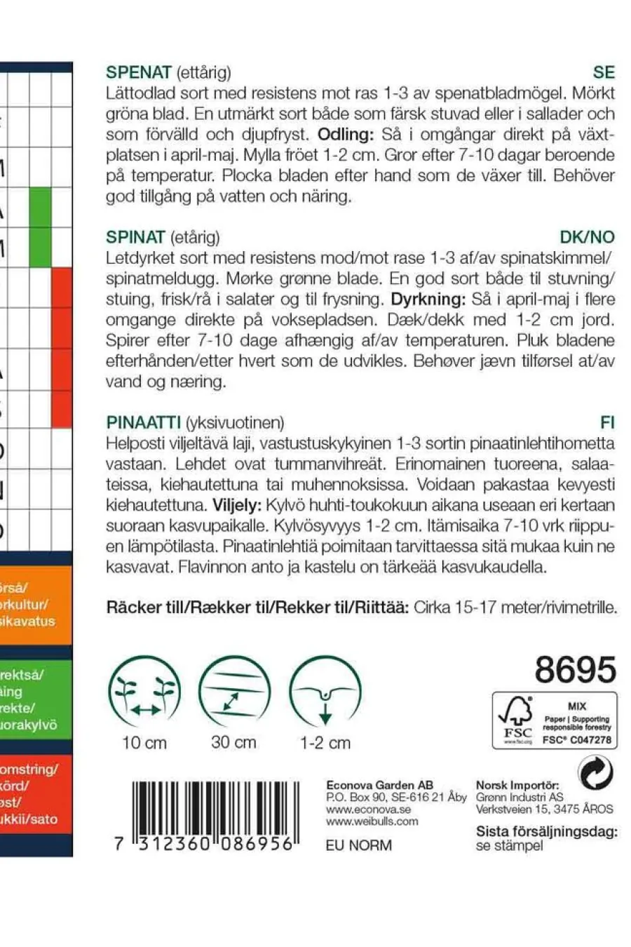 Frø^Weibulls Spinat 'Matador'