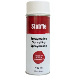 Spraymaling^Stabile Spraymaling hvit matt 400 ml -