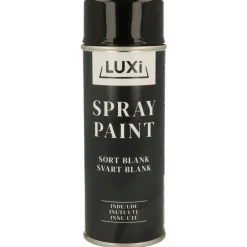 Spraymaling^Luxi Spraymaling svart blank 400 ml -