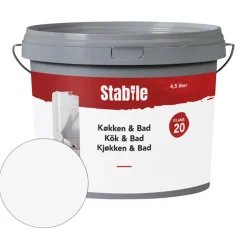 Veggmaling^Stabile 20 kjøkken/bad - 5 liter Hvit
