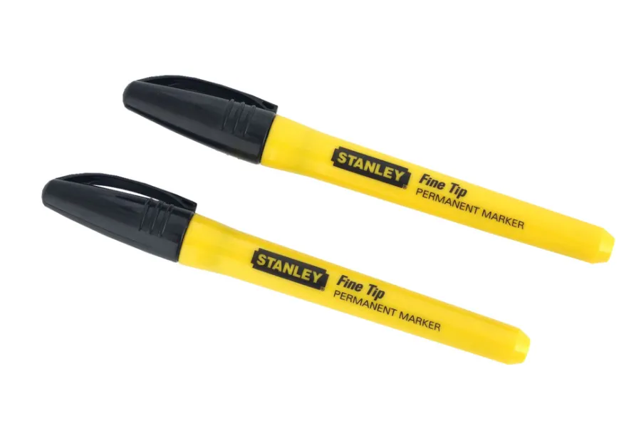 Øvrig Håndverktøy|Flytteesker & Tilbehør Til Flytting^Stanley tusj permanent marker fine tip svart - 2-pk.