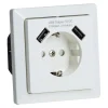 Stikkontakter & Brytere^Elworks Stikkontakt 1V enkel m/jord USB