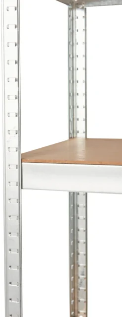 Arbeidsbord & Reoler^ Stålreol galvanisert m/5 hyller - 90 x 180 x 45 cm