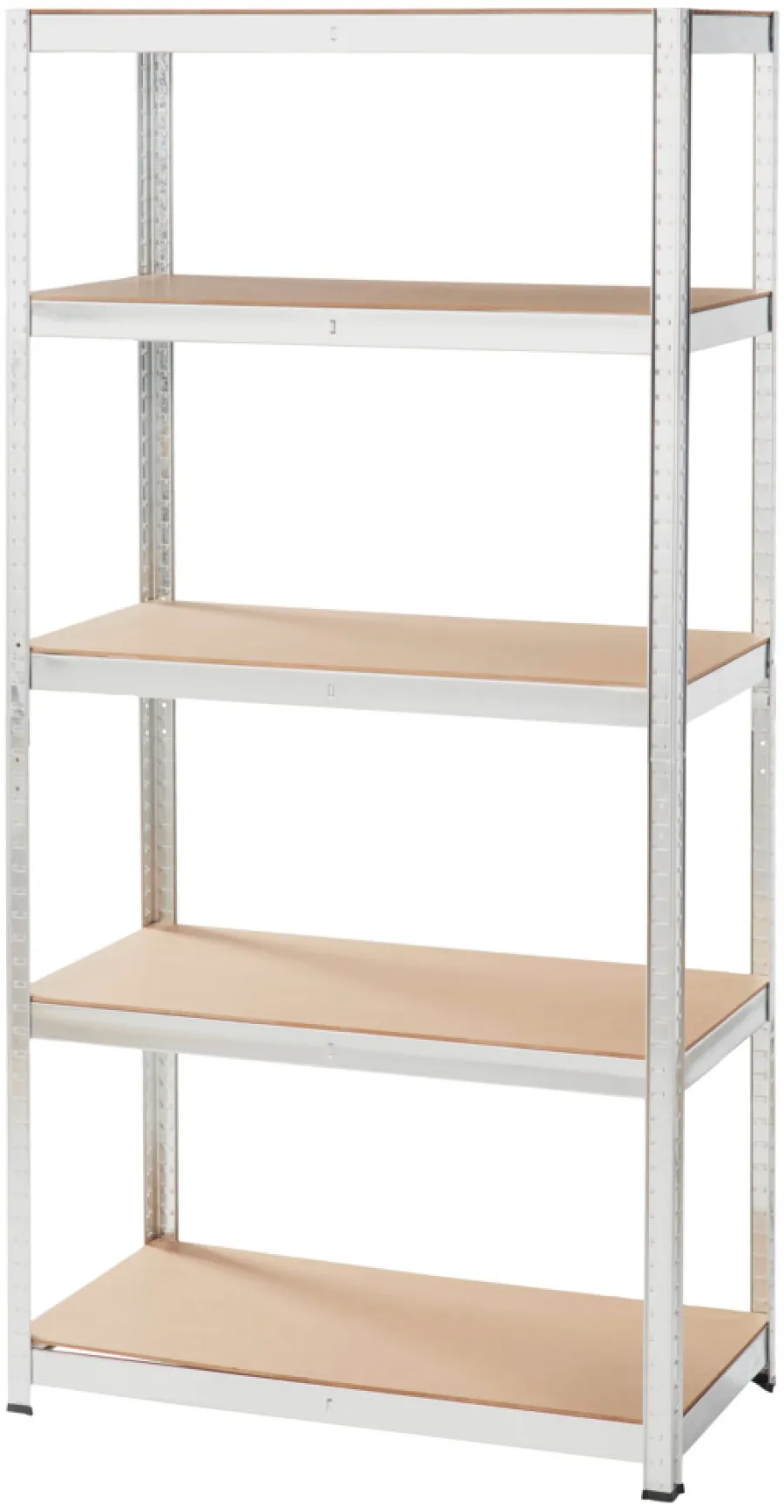 Arbeidsbord & Reoler^ Stålreol galvanisert m/5 hyller - 90 x 180 x 45 cm