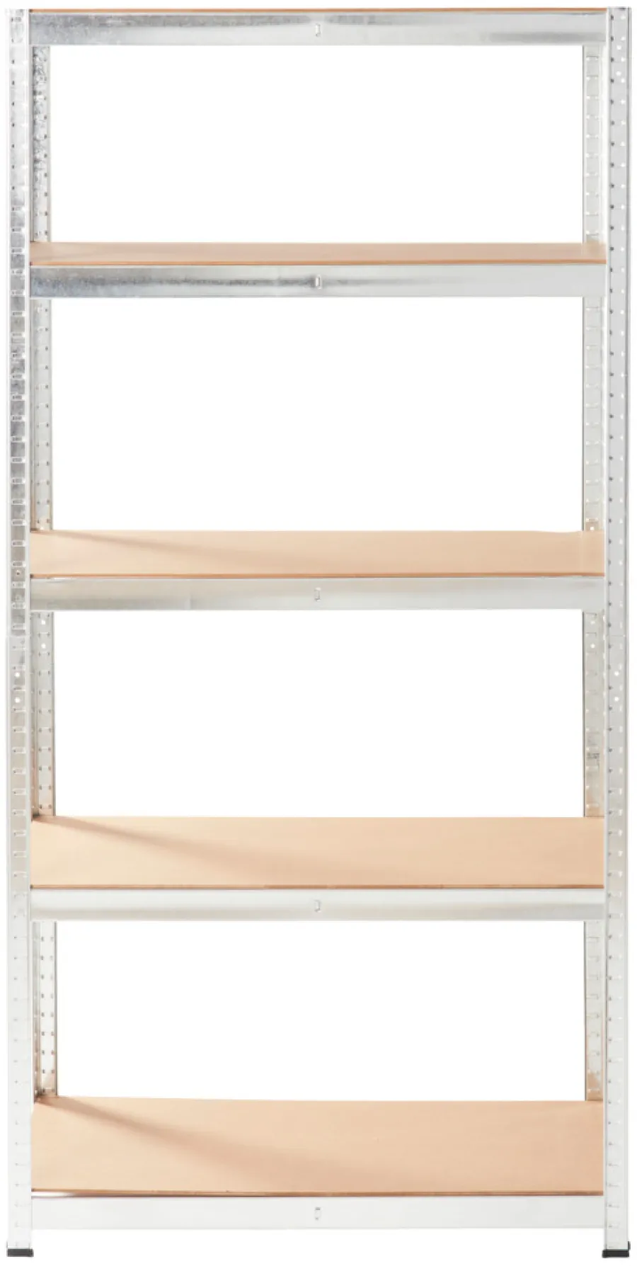 Arbeidsbord & Reoler^ Stålreol galvanisert m/5 hyller - 90 x 180 x 45 cm