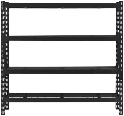 Arbeidsbord & Reoler^Probuilder Stålreol 4 hyller svart 196 x 183 x 61 cm - Matt svart