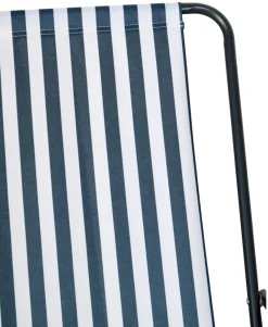Sesongavslutning|Hagestoler^Sunlife Strandstol Albany i metall og polyester - ® Blå/hvit