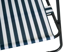 Sesongavslutning|Hagestoler^Sunlife Strandstol Albany i metall og polyester - ® Blå/hvit