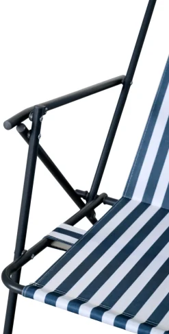 Sesongavslutning|Hagestoler^Sunlife Strandstol Albany i metall og polyester - ® Blå/hvit