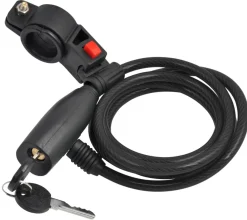 Kjede- Og Sykkellåser^Bikezone Sykkellås spiralwire 150 cm - Svart