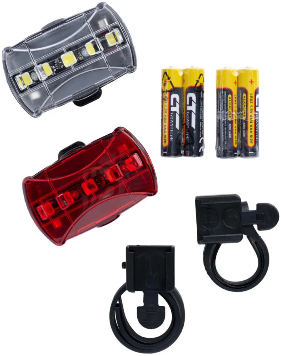 Sykkellykter^Bikezone Sykkellyktsett LED -