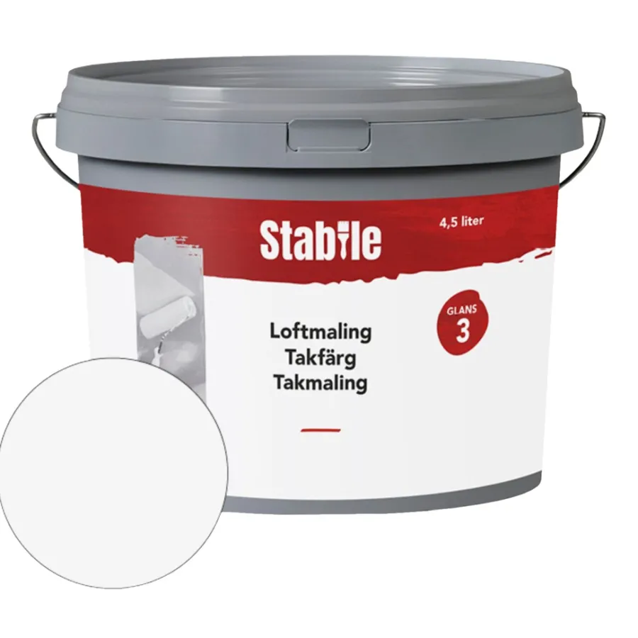 Takmaling^Stabile Takmaling glans 3 4,5 liter - Hvit