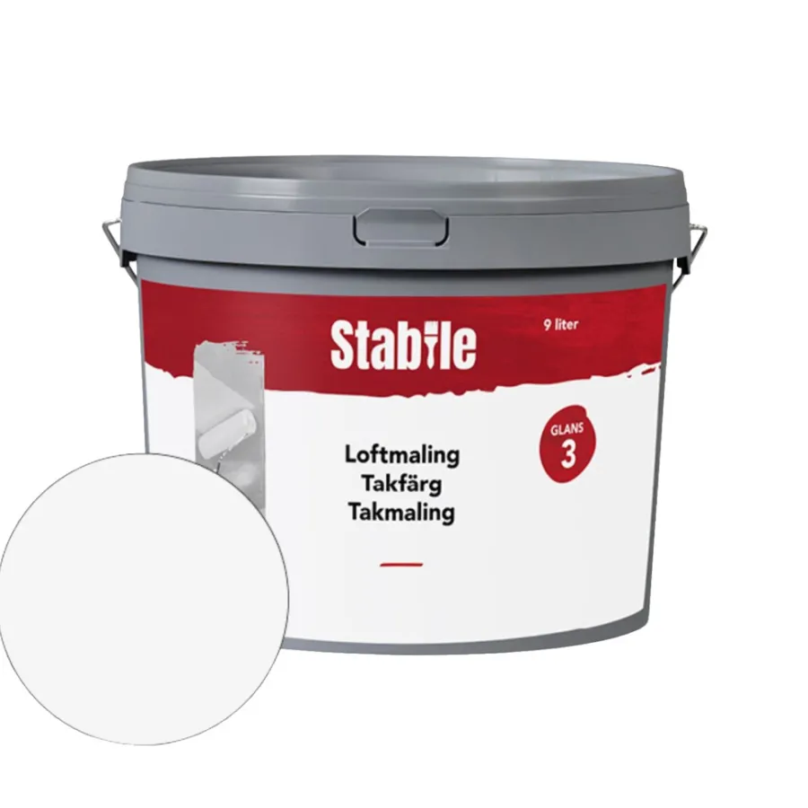 Takmaling^Stabile Takmaling glans 3 9 liter - Hvit