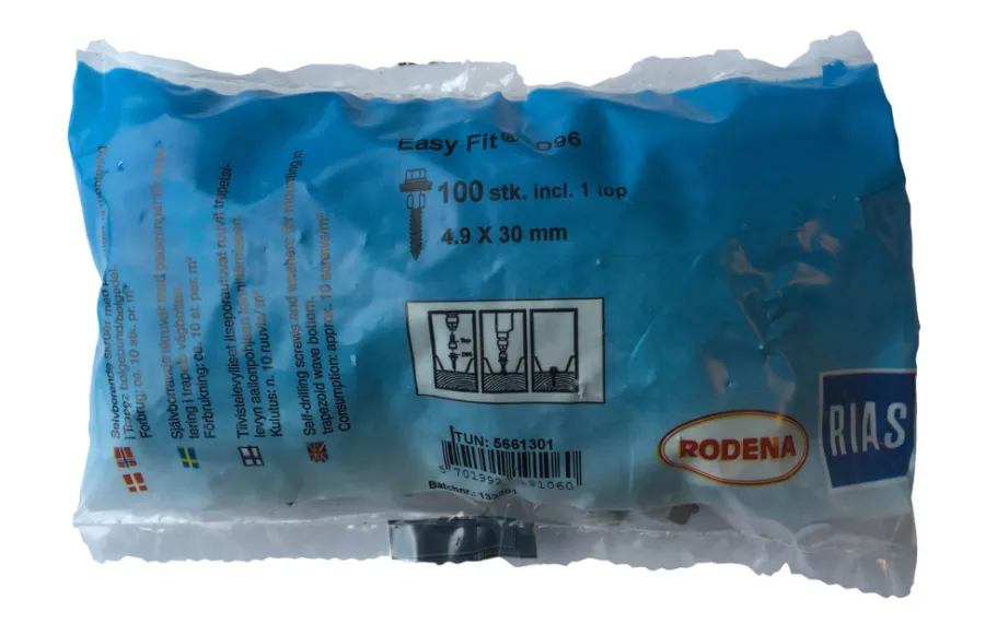 Takplater^Rodena Takskruer EasyFit D96 100 stk. 4,9 x 30 mm