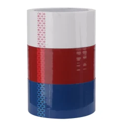 Tape^ Tape 50 mm x 66 meter 3-pk. Hvit/rød/blå