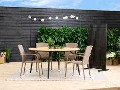 Sesongavslutning|Levegger^Sunlife Terrasseavskjerming New York akasie – ® Svart
