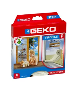 Tetningslister^ Tetningslist P-profil - 9 x 5,5 mm - 6 m Hvit