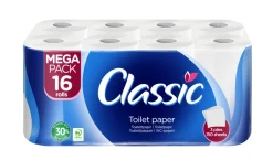 Husholdningsartikler^Classic Toalettpapir 16 ruller -
