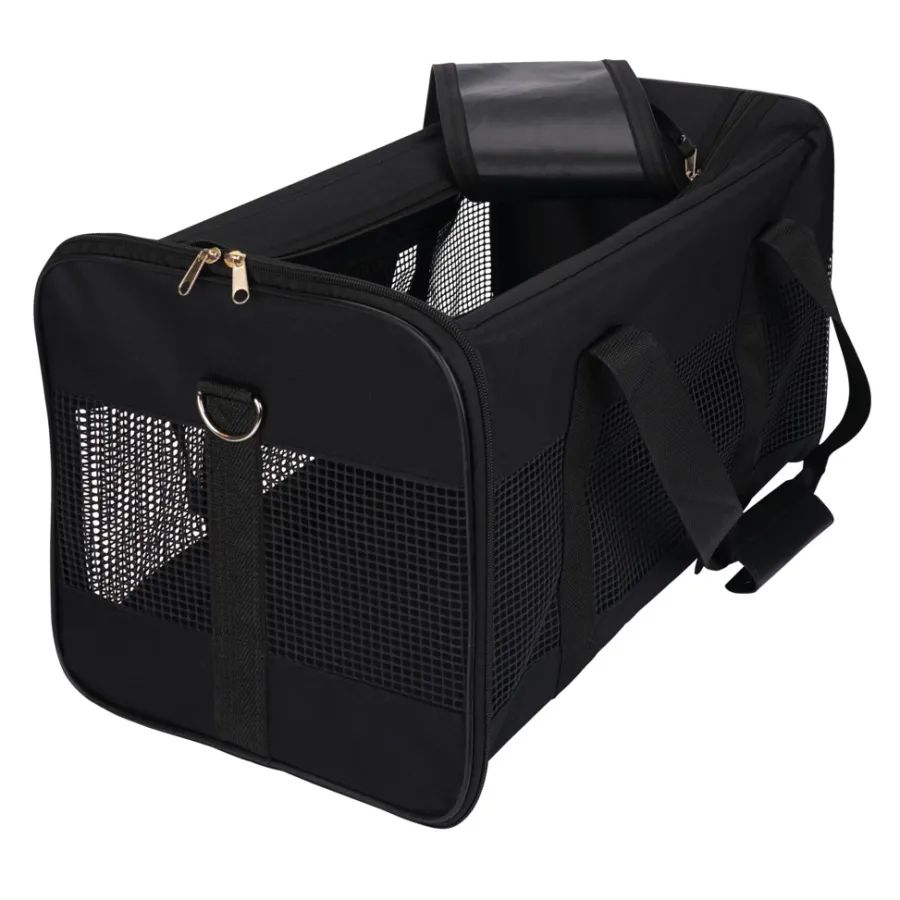 Hunde- Og Katteartikler^Petzone Transportveske til hund/katt str. L - Svart