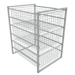 Oppbevaring|Garderobeinnredning^Domax Trådkurver med stativ 63 x 43,5 x 54,5 cm Hvit