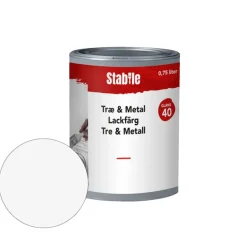 Tre- Og Metallmaling^Stabile Tre- & metallmaling vannbasert 0,75 l - hvit