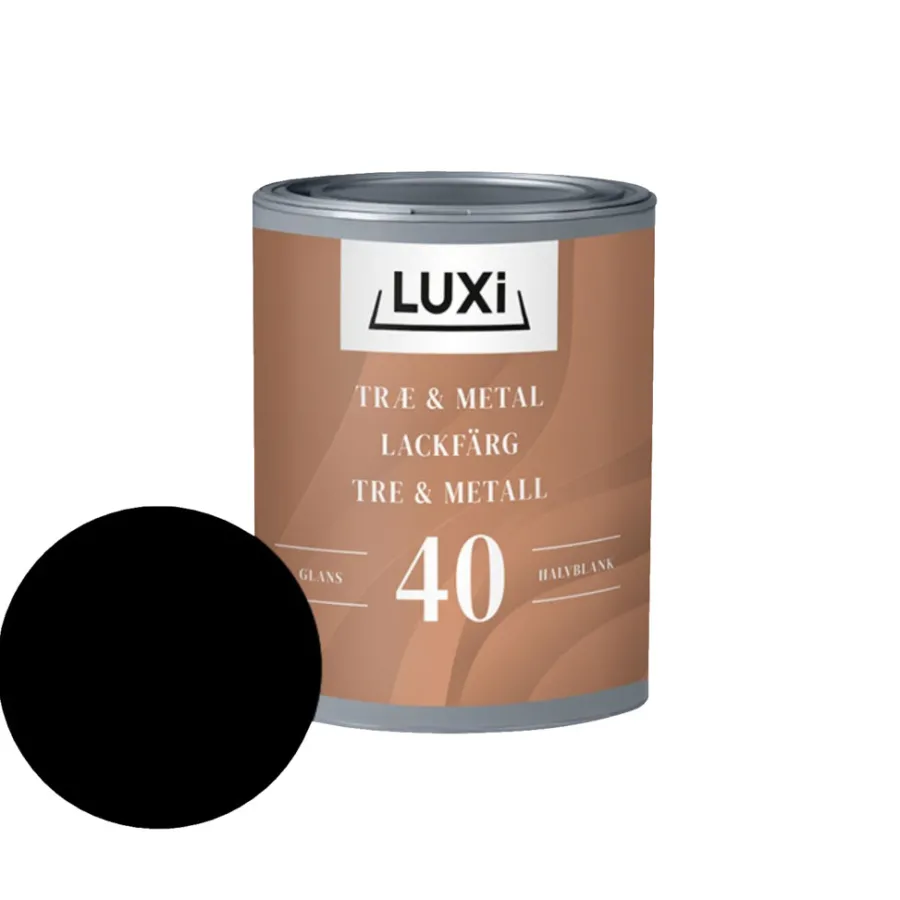 Tre- Og Metallmaling^Luxi Tre- & metallmaling 0,75 liter - Svart
