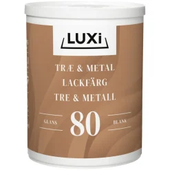 Tre- Og Metallmaling^Luxi Tre- & metallmaling vannbasert RAL 9010 0,75 l - Renhvit RAL 9010