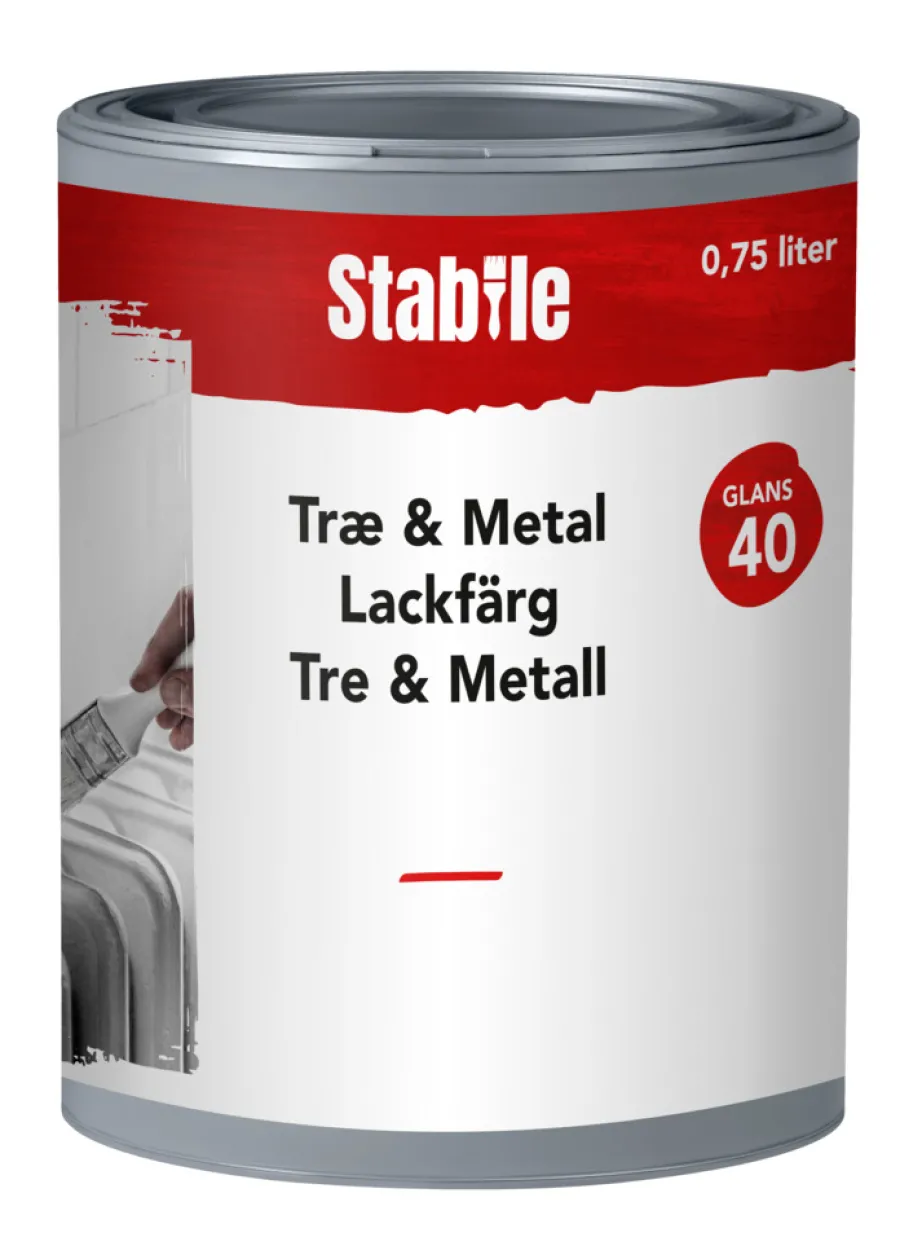 Tre- Og Metallmaling^Stabile Tre- & metall motehvit maling 0,75 liter - Motehvit (NCS-kode S1002-Y20R)