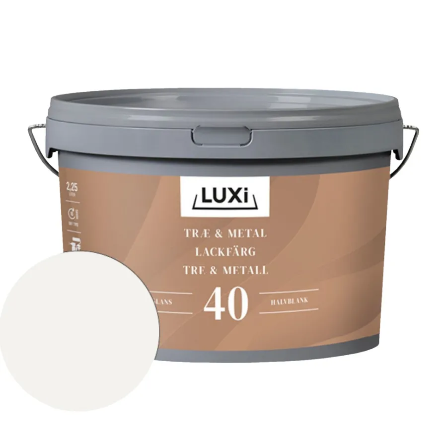 Tre- Og Metallmaling^Luxi Tre- og metallmaling vannbasert 2,5 liter - Motehvit