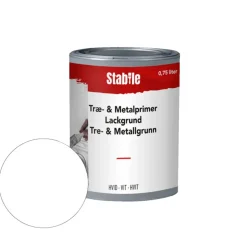 Tre- Og Metallmaling^Stabile Tre- og metallprimer vannbasert 0,75 l - Hvit