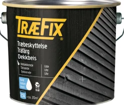 Trebeskyttelse^Træfix dekkbeis vannbasert 2,5 liter Hvit