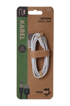 Kabler & Adaptere^PhoneFood USB-A til lightning kabel - 1 meter