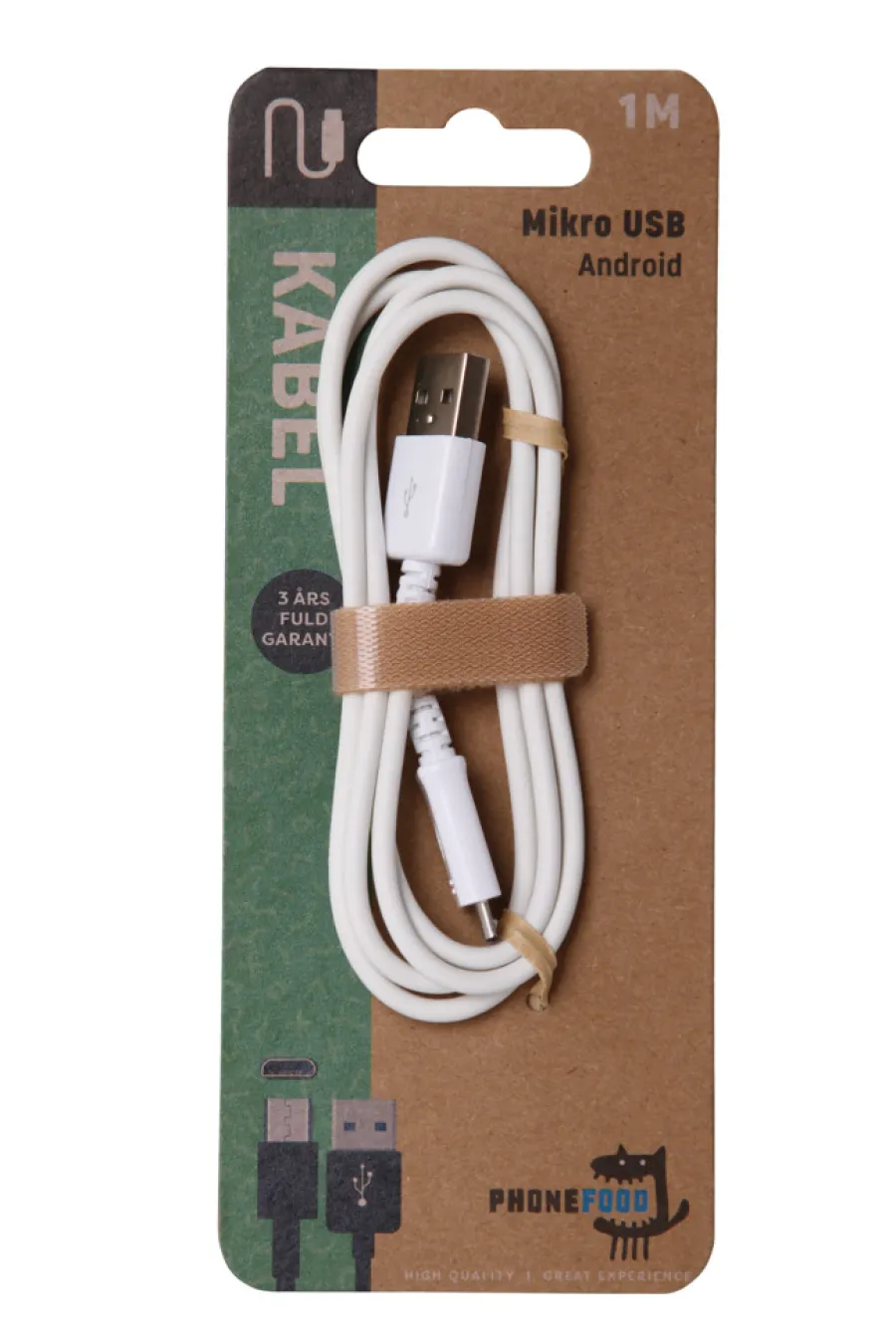 Kabler & Adaptere^PhoneFood USB-A til og micro USB kabel – 1 meter