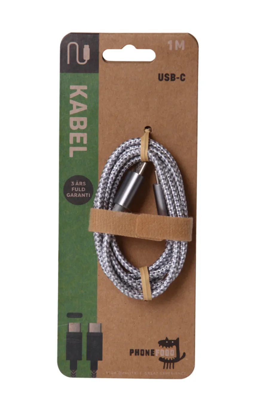 Lyd & Tilbehør Til Mobiltelefoner|Kabler & Adaptere^PhoneFood USB-C til USB-C kabel - 1 meter