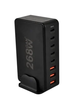 Lyd & Tilbehør Til Mobiltelefoner^ USB Tower 268 W PD - 8 porter (5 x USB-C, 3 x USB-A)