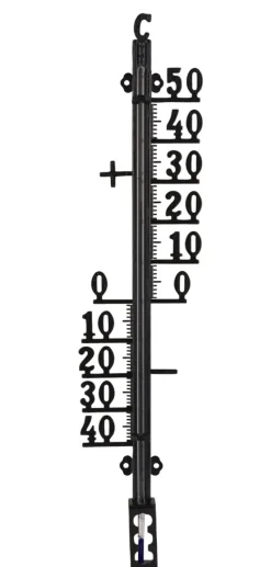 Termometre^ Utendørstermometer i metall