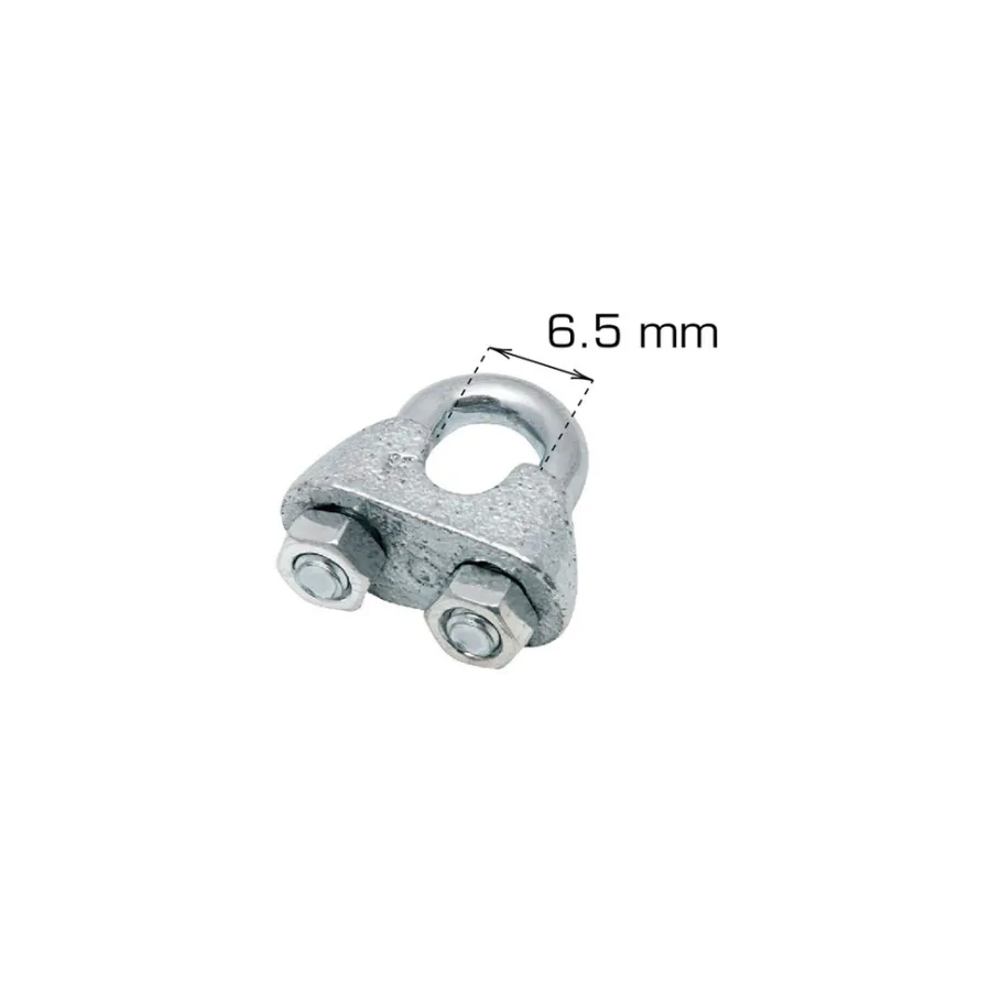 Kjettinger & Vaiere^Home it Vaierklemme 6,5 mm - 2 stk.