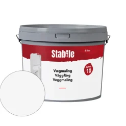 Veggmaling^Stabile Veggmaling 10 9 liter - Hvit