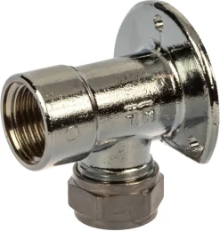 Forkrommede^ Ventilfeste 15 mm x 1/2" Krom