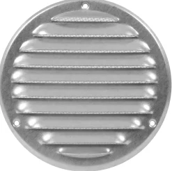 Ventilasjon^ Ventilrist med netting Ø165 mm - galvanisert