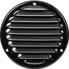 Ventilasjon^ Ventilrist med netting Ø165 mm - svart metall