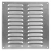 Ventilasjon^ Ventilrist med netting 280 x 280 mm - galvanisert