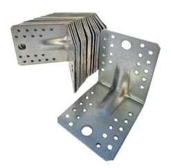Bygningsbeslag^ Vinkelbeslag med rib 105 × 105 × 90 mm 20-pk.
