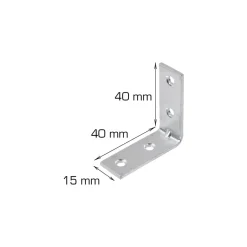 Bygningsbeslag^Home it Vinkelbeslag 40 x 40 x 15 mm - 2 stk.