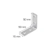 Bygningsbeslag^Home it Vinkelbeslag 50 x 50 x 15 mm - 2 stk.