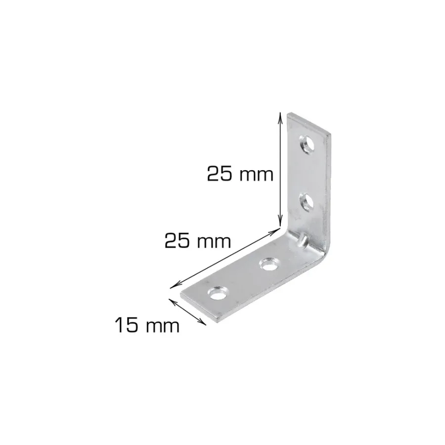 Bygningsbeslag^Home it Vinkelbeslag 25 x 25 x 15 mm - 2 stk.