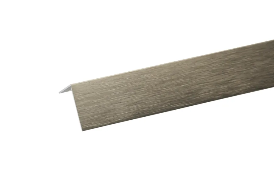 Profillister^ Vinkellist børstet aluminium 30 x 15 mm x 2 meter